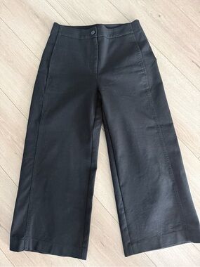 Black Ann Taylor Wide-Leg Crop Pants Size 4